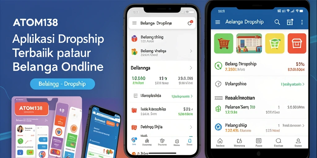 Antarmuka pengguna ATOM138 dengan fitur dropshipping yang unggul.