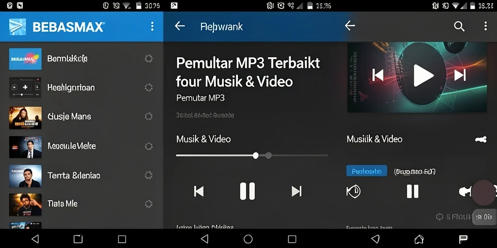 Tampilan antarmuka pengguna aplikasi BEBASMAX yang intuitif dan menarik.