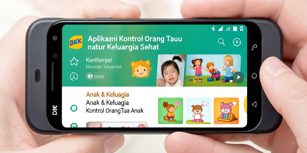 Screenshot antarmuka DKK menunjukkan fitur kontrol orang tua yang intuitif.