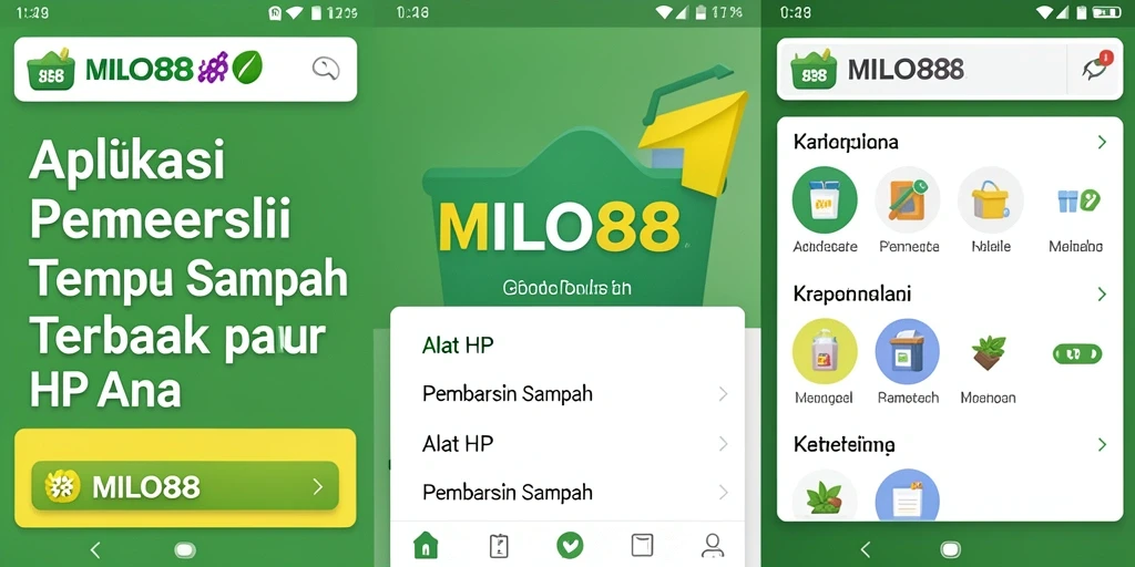 Antarmuka sederhana dan fungsional dari aplikasi Pembersih Sampah.