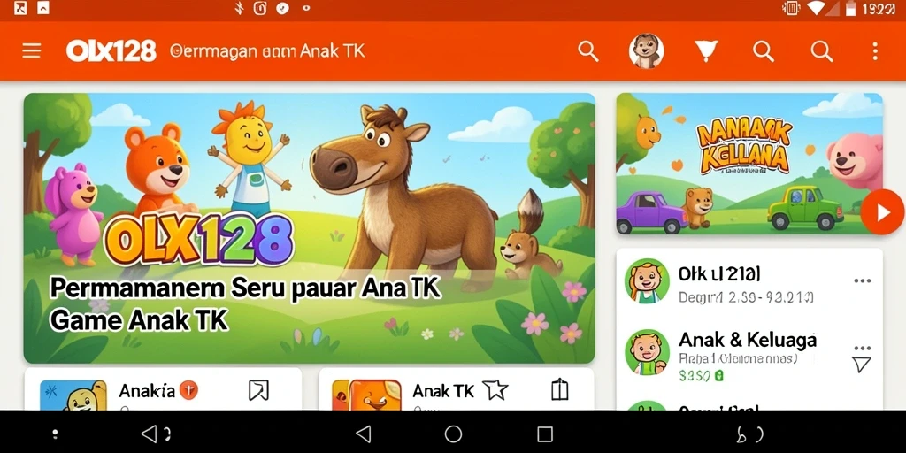 Tampilan antarmuka menarik dari aplikasi Game Anak TK.
