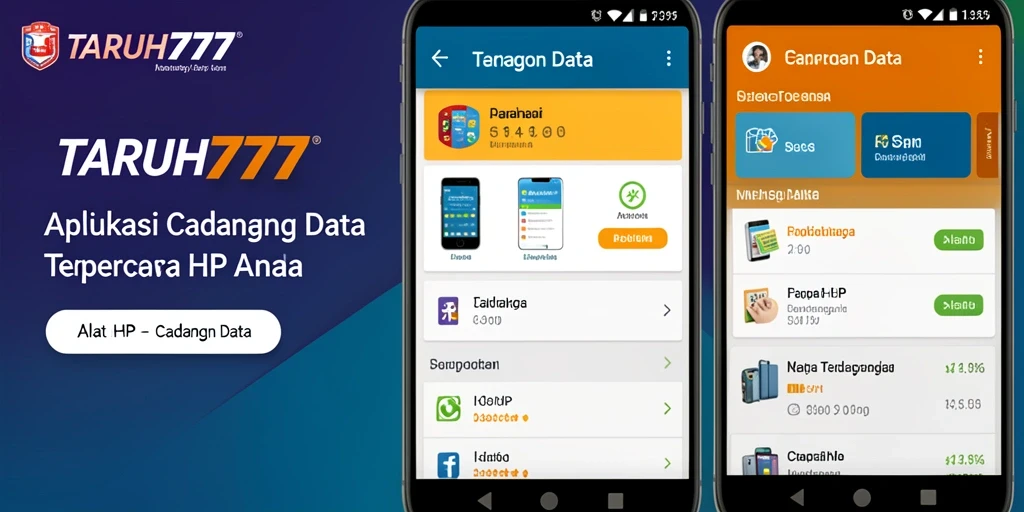 Tampilan antarmuka aplikasi TARUH777 untuk cadangan data yang sederhana.